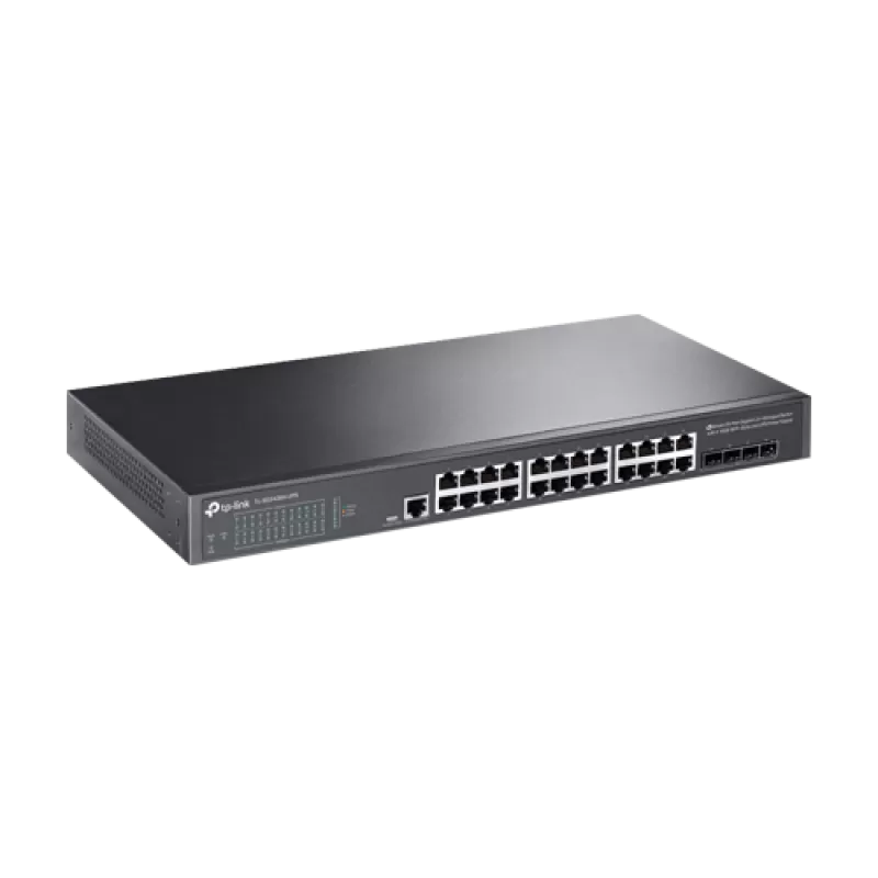 Switch L2+, 24 x RJ45 1G, 4 x SFP+ 10G, Alimentare Baterie 12V, Management, 1U - TP-Link TL-SG3428X-UPS - imagine 2
