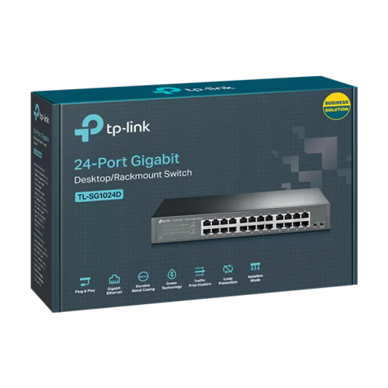 Switch 24 x RJ45 Gigabit, Unmanaged, 1U - TP-Link TL-SG1024D - imagine 1