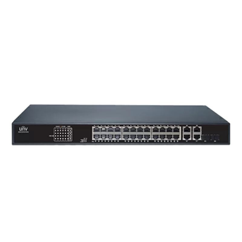 Switch 24xRJ45 POE, 2xRJ45, 2xRJ45+2xSFP combo, Gigabit - UNV NSW2010-26GT2GC-POE-IN