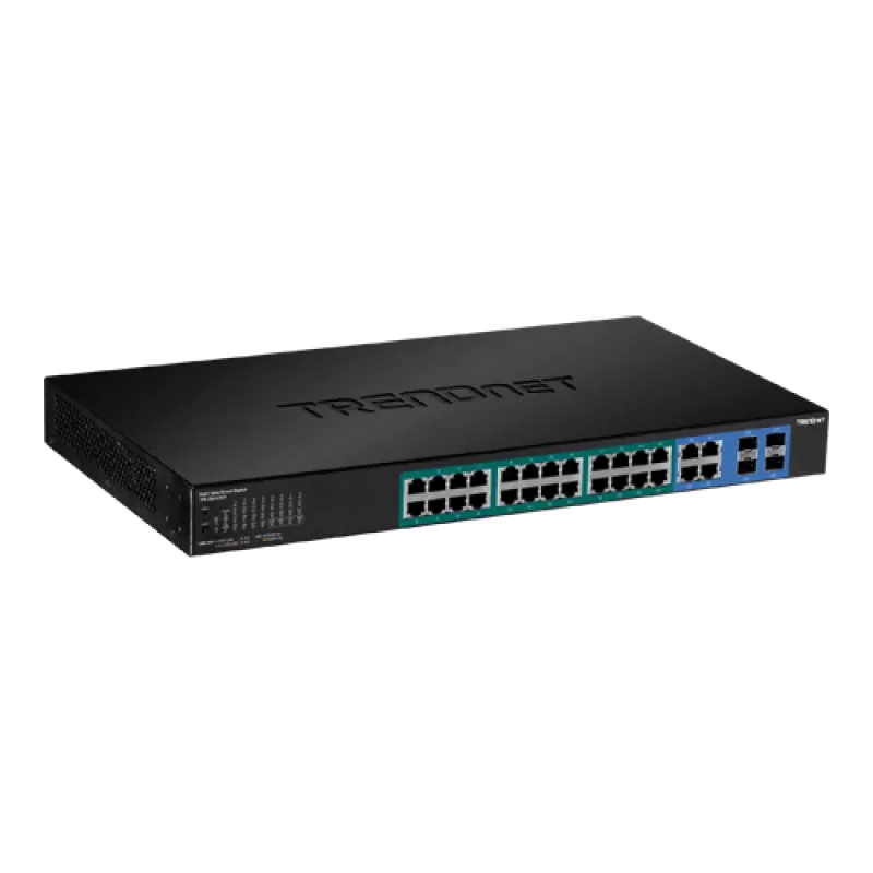 Switch 28 porturi Gigabit Web Smart, 24 x PoE+, 4 x Gigabit/SFP - TRENDnet TPE-2840WS