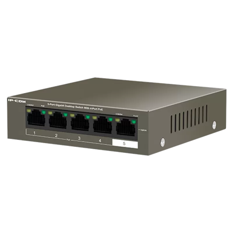 Switch 4 porturi Gigabit PoE, 1 port RJ45 Gigabit - IP-COM G1105P-4-63W - imagine 2