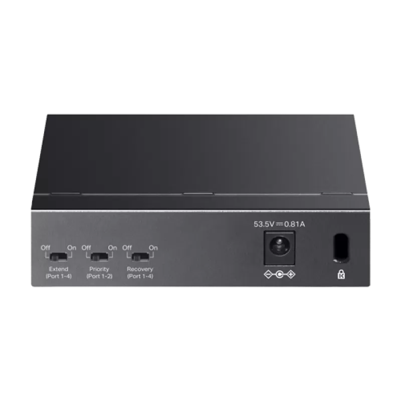 Switch 4 x RJ45 10/100 Mbps PoE, 1 x RJ45 10/100 Mbps, Buget PoE 41W, Unmanaged - TP-Link TL-SF1005LP - imagine 1