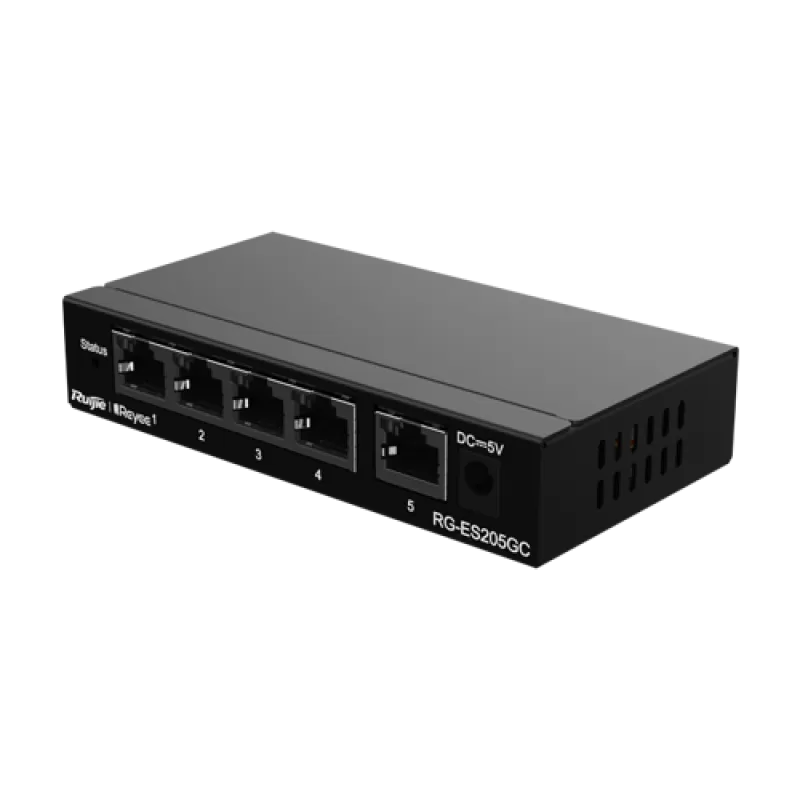 Switch 5 porturi RJ45 Gigabit, Cloud Management - Ruijie Reyee RG-ES205GC - imagine 2