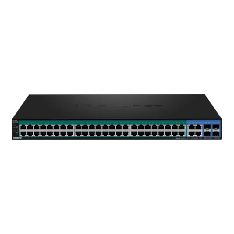 Switch 52 porturi Gigabit Web Smart, 48 x PoE+, 4 x Gigabit/SFP - TRENDnet TPE-5240WS - imagine 1