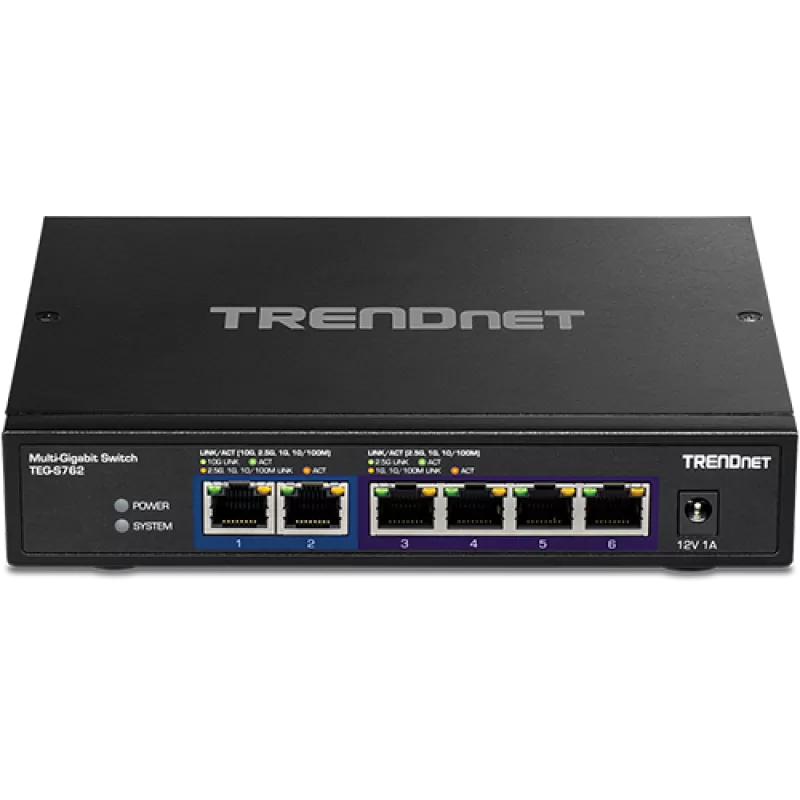 Switch 6 porturi, 4 x 2.5G si 2 x 10G , Fanless - TRENDnet TEG-S762 - imagine 1