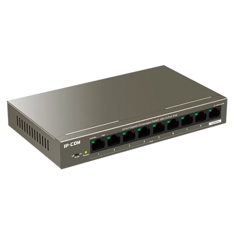 Switch 8 porturi Gigabit PoE, 1 x RJ45 Gigabit Uplink - IP-COM G1109P-8-102W - imagine 1