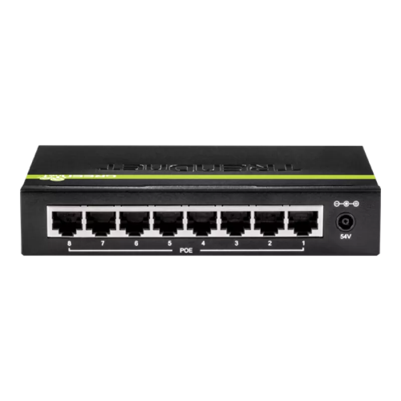 Switch 8 porturi Gigabit PoE/PoE+ 61W - TRENDnet TPE-TG82G - imagine 2