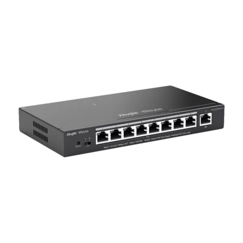 Switch 8 x RJ45 1G PoE, 1 x RJ45 1G, Cloud Management - Ruijie Reyee RG-ES209GC-P - imagine 1