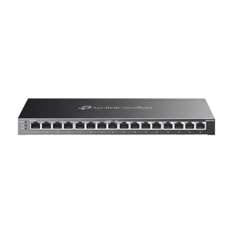 Switch L2+, 16 x RJ45 1G PoE, 8 x RJ45 1G, Buget PoE 120W, Management - TP-Link Omada SG2016P