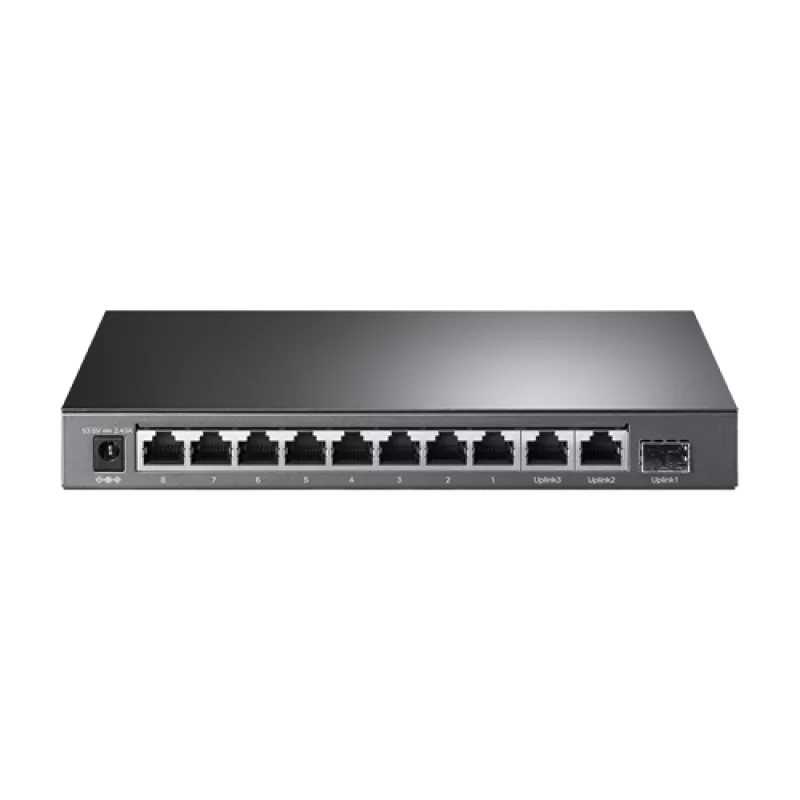 Switch 8 x RJ45 10/100 Mbps PoE, 2 x RJ45 1G, 1 x SFP 1G, Buget PoE 124W, Unmanaged - TP-Link TL-SL1311MP - imagine 1