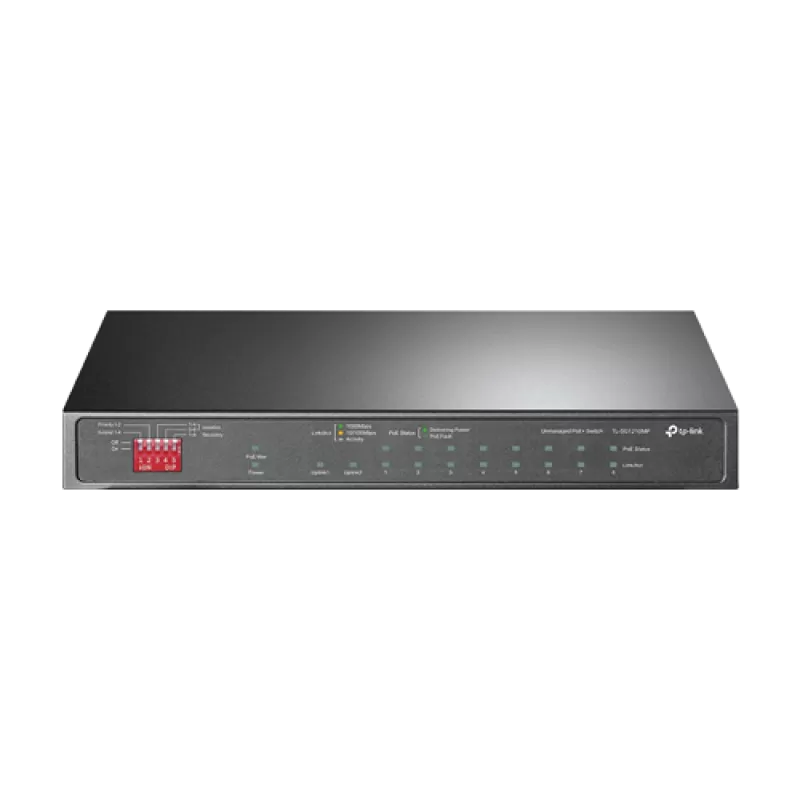 Switch 8 x RJ45 1G PoE, 1 x RJ45 1G, 1 x combo RJ45/SFP 1G, Buget PoE 123W, Unmanaged - TP-Link TL-SG1210MP