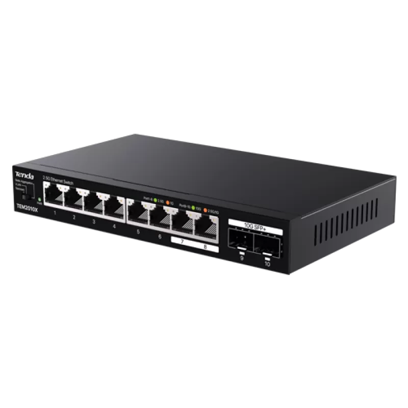 Switch 8 x RJ45 2.5G, 2 x SFP+ 10G - TENDA TND-TEM2010X - imagine 2