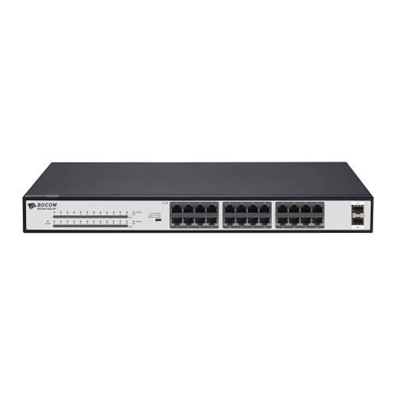 Switch BDCOM S1526-24P POE Full Gigabit 24 GE PoE, 2 GE SFP, 370W, 1U