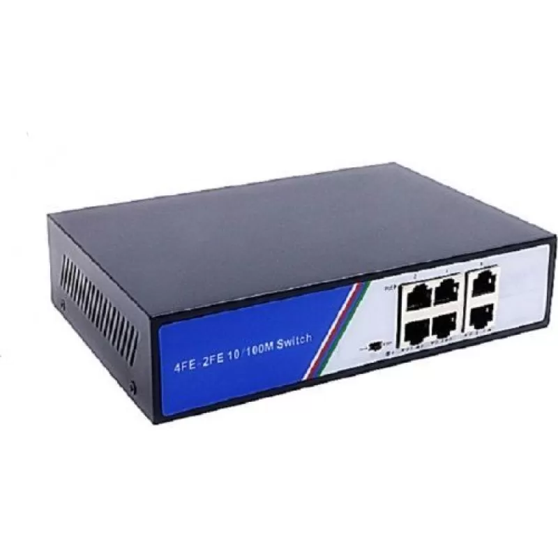 Switch BestNPS NPS0402FN-GS PoE Switch 4 10/100+2 10/100Mbps 78W, sursa cert. GS