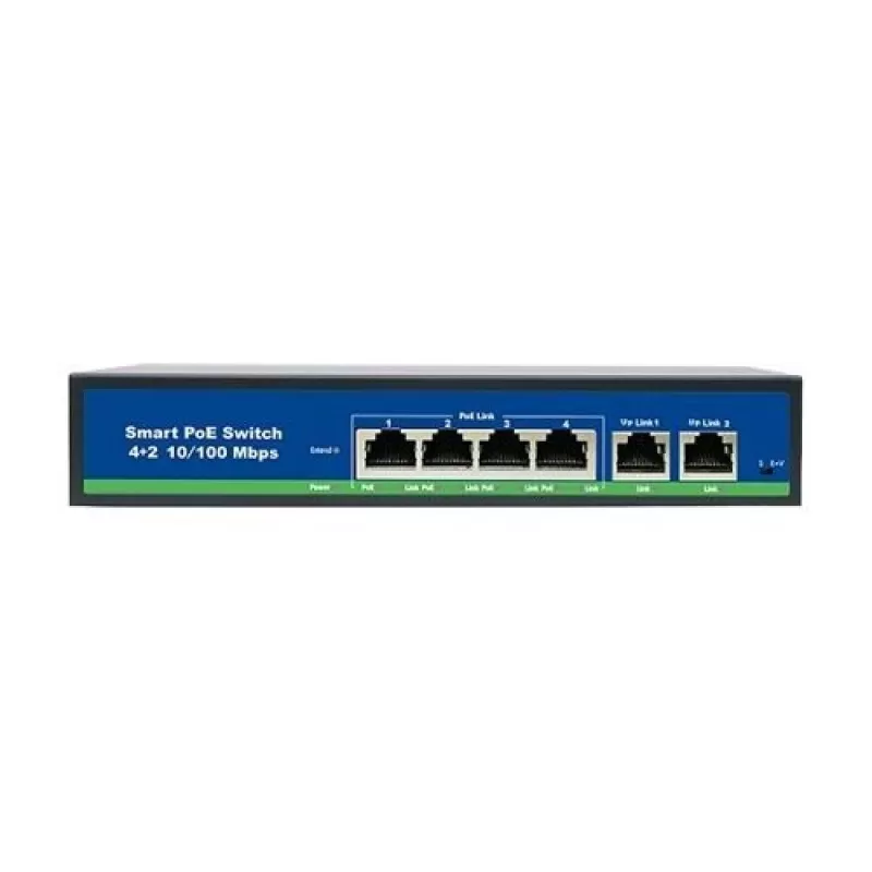 Switch BestNPS NPS0420FBL, 4+2 porturi 10/100Mbs, PoE, 78W