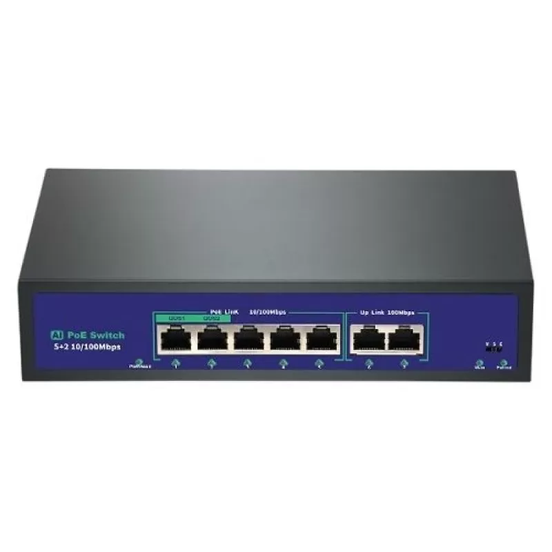 Switch BestNPS NPS0520FBL-A PoE 5+2 porturi, 250m, 78W