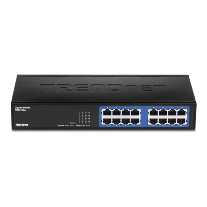 Switch GREENnet 16 porturi Gigabit - TRENDnet TEG-S16DG - imagine 1