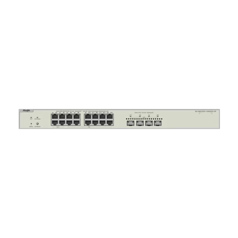 Switch L2+, 12 x RJ45 2.5G PoE+, 4 x RJ45 2.5G Hi-PoE, 4 x SFP+ 10G, Cloud Management, 1U - Ruijie RG-NBS3300-16MG4XS-HP - imagine 3