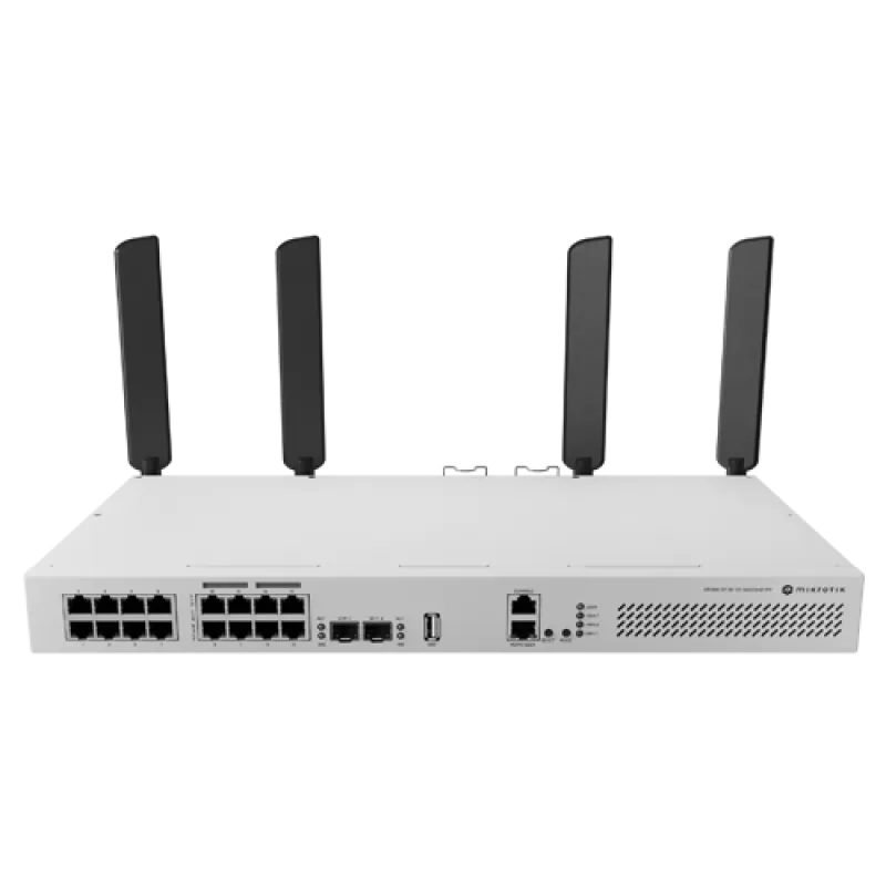 Switch L3, Wi-Fi 6 Dual-Band, 8 x RJ45 1G PoE, 8 x RJ45 1G, 2 x SFP+ 10G, 2 x AC, 1U - MikroTik CRS418-8P-8G-2S+5axQ2axQ-RM - imagine 1