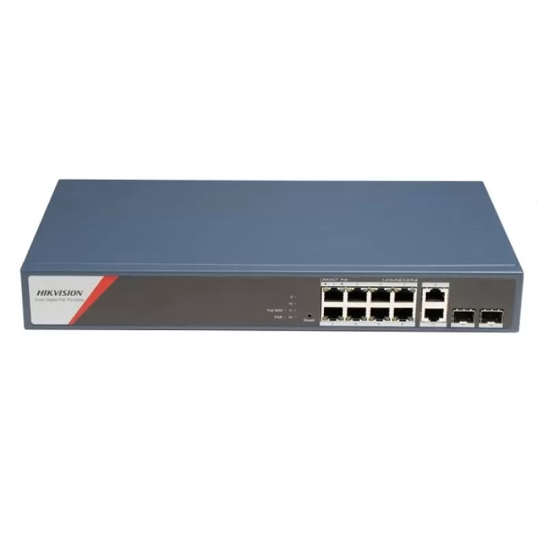 SWITCH MANAGED, 10 PORTURI (8 POE, 2 RJ45, 2 SFP)
