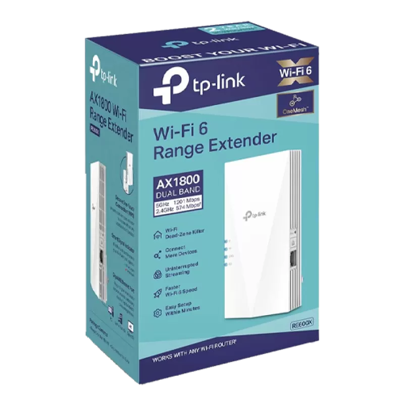 Wireless Range Extender TP-LINK RE600X AX1800, Wi-Fi 6, Dual-Band - TP-LINK RE600X - imagine 2