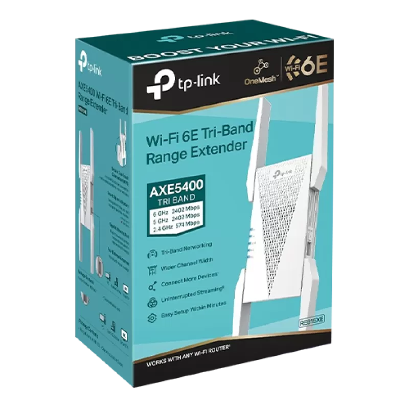 Wireless Range Extender TP-LINK RE815XE AXE5400, Tri Band - TP-LINK RE815XE - imagine 1
