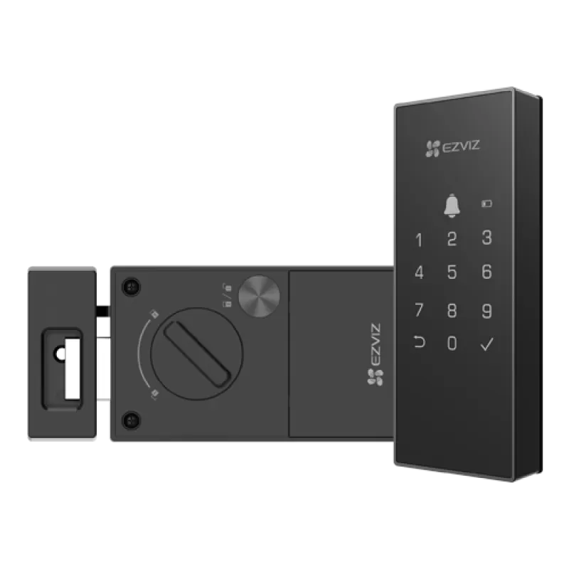 Yala inteligenta, Wi-Fi, sonerie incorporata, verificare status inchidere, alarma anti-furt - EZVIZ CS-DL03 (WP)-Black