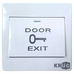 Accesoriu control acces KrugTechnik Buton iesire KPBM6, Plastic, Cutie montaj inclusa
