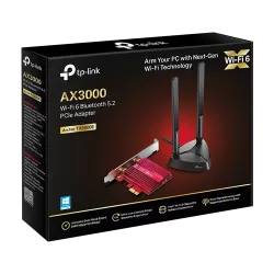 Adaptor PCI-E Bluetooth 5.2, Wi-Fi 6, AX3000 Dual-Band, 2 x Antene High-Gain - TP-Link ArcherTX3000E - imagine 1