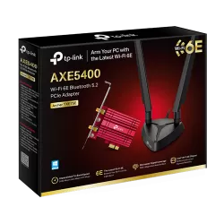 Adaptor PCI-E Bluetooth 5.3, Wi-Fi 6E, AXE5400 Tri-Band, 2 x Antene High-Gain - TP-Link ArcherTXE75E - imagine 1