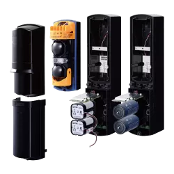 Bariera IR de exterior 60m, dual beam, baterii - OPTEX SL-200TNR - imagine 1