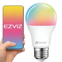 Bec LED RGB inteligent EZVIZ, Wi-Fi, E27, 806 lmn, 2700~6500K ajustabila CS-HAL-LB1-LCAW - imagine 1