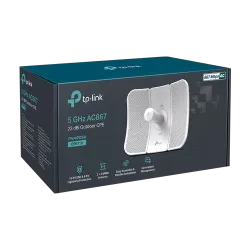 Bridge wireless, Wi-Fi 5, 5GHz, 23 dBi, 30 km, 1 x RJ45 Gigabit, PoE pasiv - TP-Link CPE710 - imagine 2