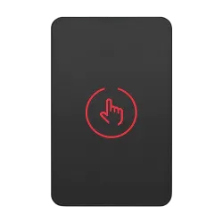 Buton de iesire Touch, plastic negru, montaj aparent, 12-24 Vcc, NO-NC-COM, LED, 86 x 55 mm CSB-86-P2