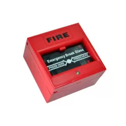 BUTON DE INCENDIU ROSU DE INTERIOR GEAM DE STICLA