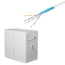 Cablu FTP, cat 5e, CUPRU 100%, 305m, 4x2x24 AWG - eRaya NET5EFT-305