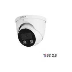 Camera de supraveghere Dahua IPC-HDW3549H-AS-PV-0280B-S4 Dome IP ONVIF WizSense 5MP, Smart Dual Illumination Active Deterrence, CMOS 1/2.7, 2.8mm, IR 30m, WDR 120dB, Built-in Mic, MicroSD 256GB, IP67, metal