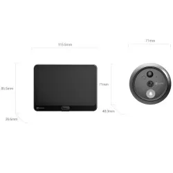 CAMERA TIP VIZOR WIRE-FREE 2MP IR 3M LENTILA 2.0MM - imagine 1