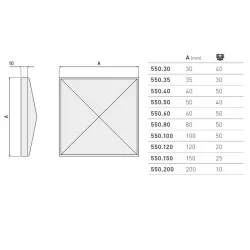 CAPAC PATRAT 100X100 GALVANIZAT - imagine 1