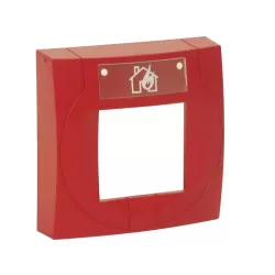 CARCASA BUTON MIC, ROSU, CU STICLA