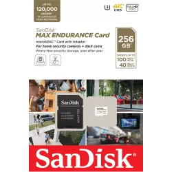 Card MicroSD 256GB, seria MAX Endurance - SanDisk SDSQQVR-256G-GN6IA - imagine 1