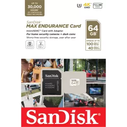 Card MicroSD 64GB, seria MAX Endurance - SanDisk SDSQQVR-064G-GN6IA - imagine 1