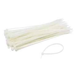 Coliere de plastic 200x2.5 mm, ALB, 100 buc TCP-200-2.5-W