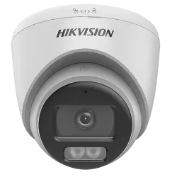 ColorVu, Dual Light - Camera analog 2MP, lentila 2.8mm, IR 40m, WL 40m, TVI/AHD/CVI/CVBS, Mic., IP67 - HIKVISION DS-2CE72DF0T-LFS-2.8mm - imagine 1