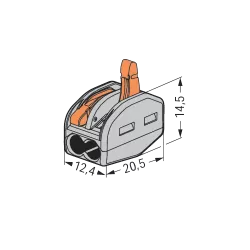 Conector derivatie 2 fire (10 buc.) W-412 - imagine 1