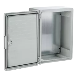 Cutie distributie IP65 din ABS gri, usa mata, placa metalica, 200x300x130 mm PP3001 - imagine 1