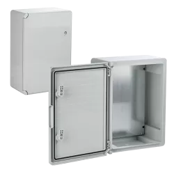 Cutie distributie IP65 din ABS gri, usa mata, placa metalica, 300x400x220 mm PP3005 - imagine 2