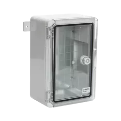 Cutie distributie IP65 din ABS gri, usa transparenta, placa metalica, 300x400x170mm PP3014 - imagine 1