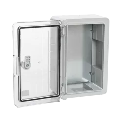 Cutie distributie IP65 din ABS gri, usa transparenta, placa metalica, 300x400x170mm PP3014 - imagine 2