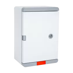 Cutie distributie IP67 din ABS gri, usa mata, placa metalica, 200x300x130 mm PD203013